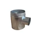 Тройник для круглых воздуховодов Шамрай D250+/125+/250- мм оцинкованная сталь