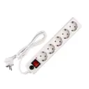 Сетевой фильтр Tdm electric SQ-1304-0016 3x0.75 1.5 м 5 розеток с заземлением 2200 Вт с выключателем цвет белый