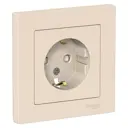 Силовая розетка встраиваемая Systeme electric AtlasDesign ATN000244 с заземлением цвет бежевый