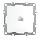 Розетка компьютерная 1-местная RJ-45 механизм STEKKER PST00-9107-01 серия Эрна белый Комплект 2 шт.