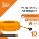 Удлинитель-шнур садовый Партнер-Электро US106C-110OR 1 розетка с заземлением 3x1.5 мм 10 м цвет оранжевый