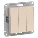 Выключатель встраиваемый Systeme Electric AtlasDesign ATN000231 3 клавиши цвет бежевый