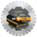 Диск алмазный по кирпичу Kronger Asphalt F4 A200500 сегментный 500x25.4x3.5 мм