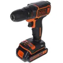 Дрель-шуруповерт аккумуляторная Black&Decker BDCDC18K, 18 В Li 1x1.5 Ач