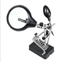 Третья рука с подсветкой и подставкой под паяльник MG16129