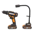 Дрель-шуруповерт аккумуляторная Worx WX977, 20 В Li-Ion 2x1.5 Ач