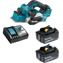 Рубанок аккумуляторный бесщеточный Makita DKP181URFE, 18 В Li-Ion 2x3 Ач, 82 мм