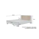 Кровать Горизонт Nova 143x78x205 см ЛДСП цвет белый/крафт золотой