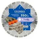 Диск алмазный по бетону Kronger B200350SU сегментный 350x25.4x3.5 мм