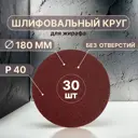 Круг шлифовальный Vitatools R-180-P40-30-0 P40 180 мм, 30 шт