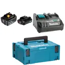 Комплект Makita 199024-2 зарядное устройство DC18RE, аккумуляторы BL1850B 18 В Li-Ion 5 Ач 1 шт, BL1021B 12 В Li-Ion 2 Ач 1 шт, кейс Makpac тип 2