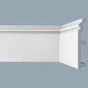 Плинтус П9 Bello deco полимер, 140 мм, 200 см, цвет белый (под покраску)