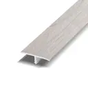 Порог для пола одноуровневый алюминиевый ПС30 Закрытый Крепеж (106) 1800x30 Ясень Белый