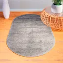Ковер Фризе Шегги Nil T600 Gray овал 60x100 см полипропилен
