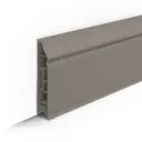 Плинтус напольный фигурный Идеал Дюра Платиново-серый 80x16x2200 мм 10 шт