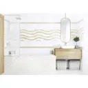 Бордюр Alma Ceramica Vivienne BWU12VIV78R 6.70x74см жёлтый, золотой