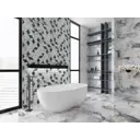 Декор настенный Primavera Tiziana Aqua DG05-01 30x90см цвет Серый серебристый