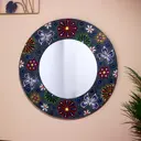 Панно зеркальное "Цветы" диаметр 60 см