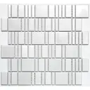 Декоративная мозаика Nsmosaic Ps2348-11 NS08PL0103nsk 30x30см цвет Белый