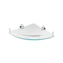 Полка для ванной Axentia Napoli 282100 угловая 25x5.7x25 см стекло
