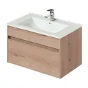 Тумба с раковиной подвесная Итана Taiga 75 750x465x455 1Я Дуб