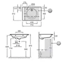 Раковина Jacob Delafon EXAX112-Z-00 фарфор 71см