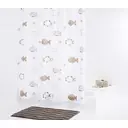 Штора для ванных комнат Ridder Fishes бежевый/коричневый 180x200см