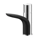 Смеситель для раковины Argotech Gelios black-G 3504L нажимной механизм хром