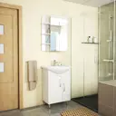 Зеркальный шкаф Uncoria Лина 65017 50см цвет белый
