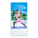 Полотенце пляжное в сумке Этель «Yoga mom» 70x140 см микрофибра
