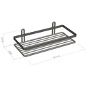Полка для ванной TEKNO-TEL ES081B прямая 25x6см цвет хром