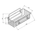 Полка для ванной TEKNO-TEL ES094SSM прямая 25x10см цвет серый металлик