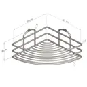 Полка для ванной TEKNO-TEL BK021SSM угловая 20x9см цвет матовый