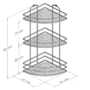 Полка для ванной TEKNO-TEL BK023G угловая 20x46см цвет золотистый