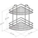 Полка для ванной TEKNO-TEL BK022B угловая 20x28см цвет черный