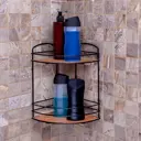 Полка для ванной TEKNO-TEL BK074B угловая 21x31см цвет черный