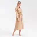 Халат вафельный женский удлинённый «Экономь и Я 5045737 размер 50-52, бежевый