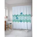 Шторка для ванной комнаты JoyArty sc_21308 200x180см цвет синий