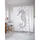 Шторка для ванной комнаты JoyArty sc_20918 200x180см цвет серый серебристый