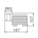 Мыльница Haiba HB8302-1 нержавеющая сталь цвет серый серебристый