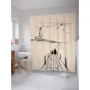 Шторка для ванной комнаты JoyArty sc_389516 200x180см цвет бежевый