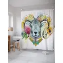 Шторка для ванной комнаты JoyArty sc_37213 200x180см цвет розовый