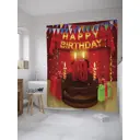 Шторка для ванной комнаты JoyArty sc_33334 200x180см цвет красный