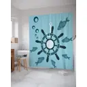 Шторка для ванной комнаты JoyArty sc_9842 200x180см цвет синий