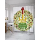 Шторка для ванной комнаты JoyArty sc_36079 200x180см цвет оранжевый медный