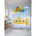 Шторка для ванной комнаты JoyArty sc_22372 200x180см цвет оранжевый медный