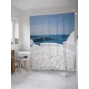 Шторка для ванной комнаты JoyArty sc_34885 200x180см цвет синий