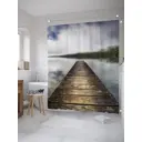 Шторка для ванной комнаты JoyArty sc_9164 200x180см цвет синий