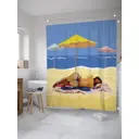 Шторка для ванной комнаты JoyArty sc_27740 200x180см цвет жёлтый золотой