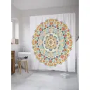 Шторка для ванной комнаты JoyArty sc_32783 200x180см цвет оранжевый медный